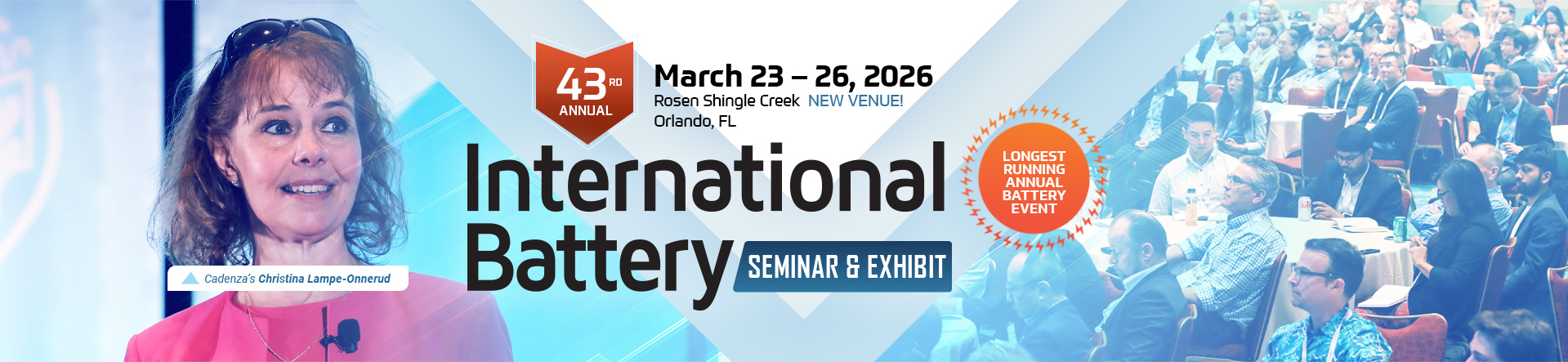 International Battery Conference Siminar and Exhibit - March 23-26, 2026 - Orlando, FL