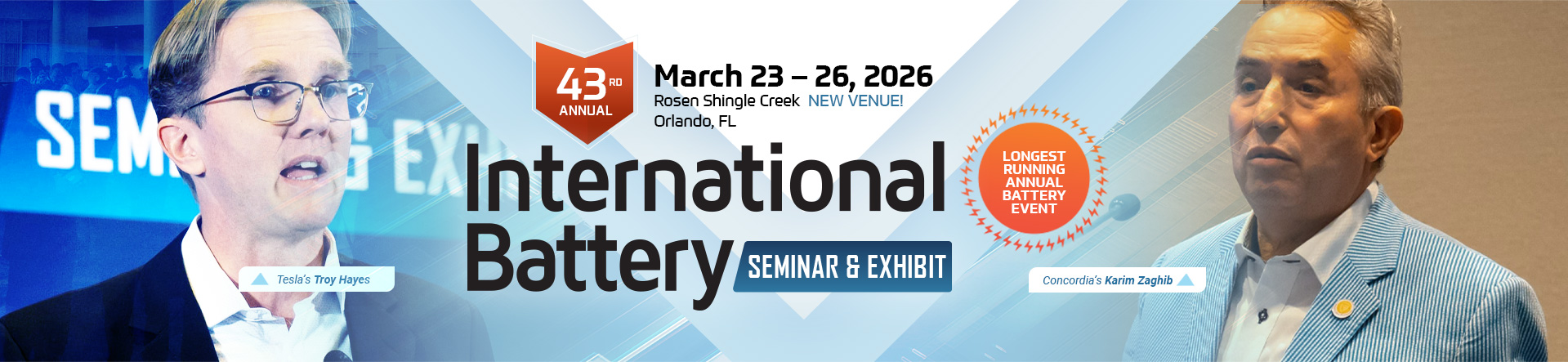 International Battery Conference Siminar and Exhibit - March 23-26, 2026 - Orlando, FL